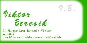 viktor bercsik business card